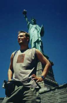 Lasse at Statue of Liberty, NY